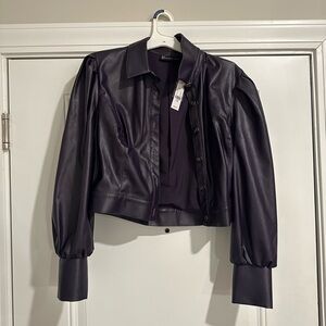 Never worn New York & Company purple leather jacket